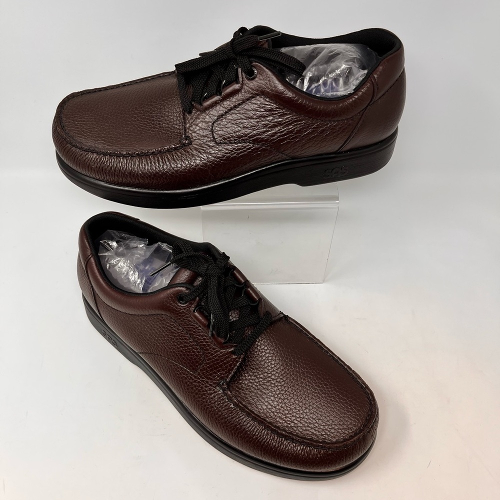 SAS Men's Brown Cordovan Lace Up Comfort Leather Walking Sz 13 Med Made USA.